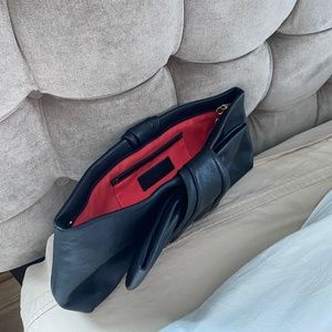 Bow black wedding guest bag